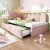 Polsterbett Tagesbett, Sofa Bett aus Samt mit Stauraum und Produktbild-Vorschau 11