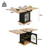 MODFU Ausziehbarer Esstisch mit Stauraum,110-140×80×76 Produktbild-Vorschau 8