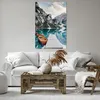 Bild auf Leinwand - Leinwandbild - Einteilig - Boote Berge Produktbild-Vorschau 6