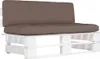 Design Outdoor-Mittelsofa Paletten Kiefernholz Imprägniert Produktbild-Vorschau 1