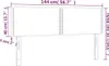 LED Kopfteil Schwarz 144x5x78/88 cm Stoff Produktbild-Vorschau 5