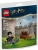 A LEGO Harry Potter Quidditch Lesson set packaging, showing a miniature Harry Potter figure, a Quidditch hoop, a golden snitch, and other accessories. Produktbild-Vorschau