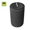 Stumpenkerze aus Paraffin, Schwarz, Marble Rustik, Produktbild-Vorschau 2