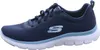 A side view of a blue Skechers Flexapeal 4.0 Brilliant View women's shoe. Voir les images du produit