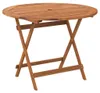 vidaXL Table de jardin pliante Ø 90x75 cm bois massif Voir les images du produit 1