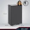WELLGRO Treteimer 2x30L Grau – Edelstahl mit Softclose & Produktbild-Vorschau 3