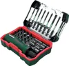 A tool kit with a screwdriver and various bits, neatly organized in a case. Voir les images du produit