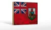 Holzschild Flagge Bermudas 18x12cm Flag of Bermuda Rost Produktbild-Vorschau 1