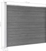vidaXL Zaunelement Set WPC 872x146 cm Grau Produktbild-Vorschau 7