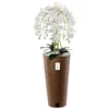 Orchidea artificiale a cascata bianca in vaso marrone H 110 Anteprima dell’immagine prodotto 1