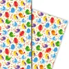 Kunterbuntes Geschenkpapier mit süßen Vögeln und Herzen, Produktbild-Vorschau 2
