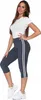 Damen Leggings 3/4 Streifen Hohe Taille Blickdicht Weich Produktbild-Vorschau 2