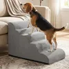 FEANDREA Hundetreppe, 5-stufig-Haustiertreppe, Cord mit Produktbild-Vorschau 1