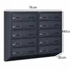 Briefkastenanlage 10er GDS Anthrazit RAL 7016, 20 cm Tiefe Produktbild-Vorschau 6