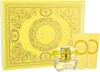 A Versace Yellow Diamond gift set including a perfume bottle and two lotions, presented in its original packaging. Produktbild-Vorschau