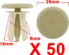 50pcs 9mm Trou blanc beige Aile voiture Pousser dans Rivet Voir les images du produit 1