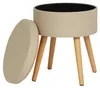 Pouf Rebecca Mobili Tiaré 45x36x36 cm MDF, PET, metallo Anteprima dell’immagine prodotto 6