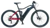 A full-suspension electric mountain bike is shown against a white background. Produktbild-Vorschau