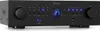 A black Auna HiFi stereo mini amplifier with a digital display and various controls on the front panel. Produktbild-Vorschau