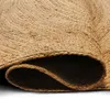 Teppich Jute handgewebt rundes Muster Natur 160x230 Produktbild-Vorschau 3