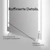 LED Badspiegel 80×60 cm, Aluminiumrahmen, Lichtfarbe Produktbild-Vorschau 2
