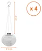 Lanterna solare a LED rotonda da 12 cm in nylon - Set da 4 Anteprima dell’immagine prodotto 2