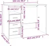 vidaXL Schreibtisch mit Schubladen Weiß 102x50x76 cm Produktbild-Vorschau 7