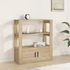 vidaXL Příborník Sonoma Dub 80x30x90 cm výrobek ze dřeva Náhled obrázku produktu 1