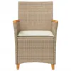 vidaXL Chaises de jardin avec coussins 2 pcs. Beige Poly Voir les images du produit 5