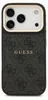 A close-up view of a black Guess phone case with a gold trim around the camera cutout. Anteprima dell’immagine prodotto