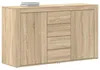 vidaXL Sideboard Sonoma-Eiche 120 x 36 x 69 cm Produktbild-Vorschau 3