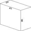 A 3D line drawing of a rectangular prism with dimensions labeled. Produktbild-Vorschau