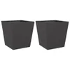 vidaXL Pflanzkübel 2 Stk. Schwarz 40x40x40 cm Stahl Produktbild-Vorschau 1