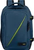 A studio shot of a blue backpack. Produktbild-Vorschau