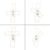 A collage of four images showing a modern LED ceiling light fixture from different angles and orientations. Produktbild-Vorschau