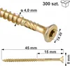 A close-up and a full view of a screw with measurement annotations. Produktbild-Vorschau