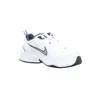 A white Nike Air Monarch IV sneaker with navy accents and a silver swoosh logo. Náhled obrázku produktu