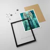 Gerahmtes Poster - Schwarzer Rahmen - Frau Natur Grafik - Produktbild-Vorschau 4