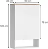 Hängeschrank Vicco Wido Weiß/Sonoma 60 x 100 cm mit Tür, Produktbild-Vorschau 3