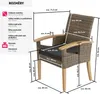 TecTake 404807, Polyester, Guma, Hnědá Náhled obrázku produktu 7