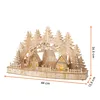 LED Holz Lichterbogen Weihnachtsdorf mit Timer - 44 x 26 cm Produktbild-Vorschau 4