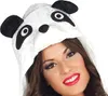 A woman wearing a panda costume hood. Produktbild-Vorschau