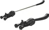 Two black cat-shaped back scratchers are shown against a white background. One is extended on a metal rod, and the other is shown as a standalone item. Náhled obrázku produktu