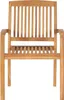 vidaXL Chaises de jardin empilables avec coussins 4 pcs. Voir les images du produit 4