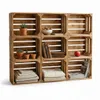 Holzkiste geflammt 40x30x25cm - Obstkiste Regalbox mit & Produktbild-Vorschau 1