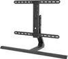 A black TV stand is shown against a white background. Voir les images du produit