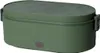 A green electric lunchbox is shown against a white background. Produktbild-Vorschau