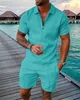 ASKSA Herren Sommer Trainingsanzug Polo Hemd Set Kurzarm Produktbild-Vorschau 2