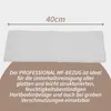 A white microfiber mop cover is shown with a size indicator and descriptive text. Produktbild-Vorschau