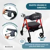 Deambulatore pieghevole XXL Rollator fino a 204 kg Anteprima dell’immagine prodotto 3